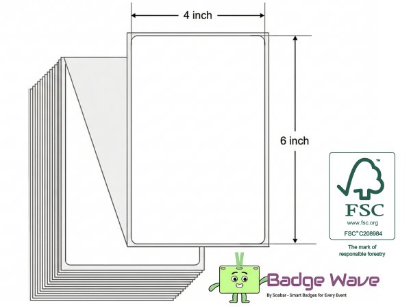 4" x 6" Direct Thermal Card - Blank