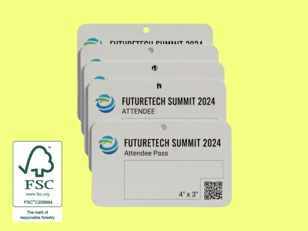 4" x 3" Direct Thermal Card - Printed